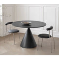 French-style negotiation table, rock slab round dining table, pure white modern minimalist round table, small apartment home dining table and chair set