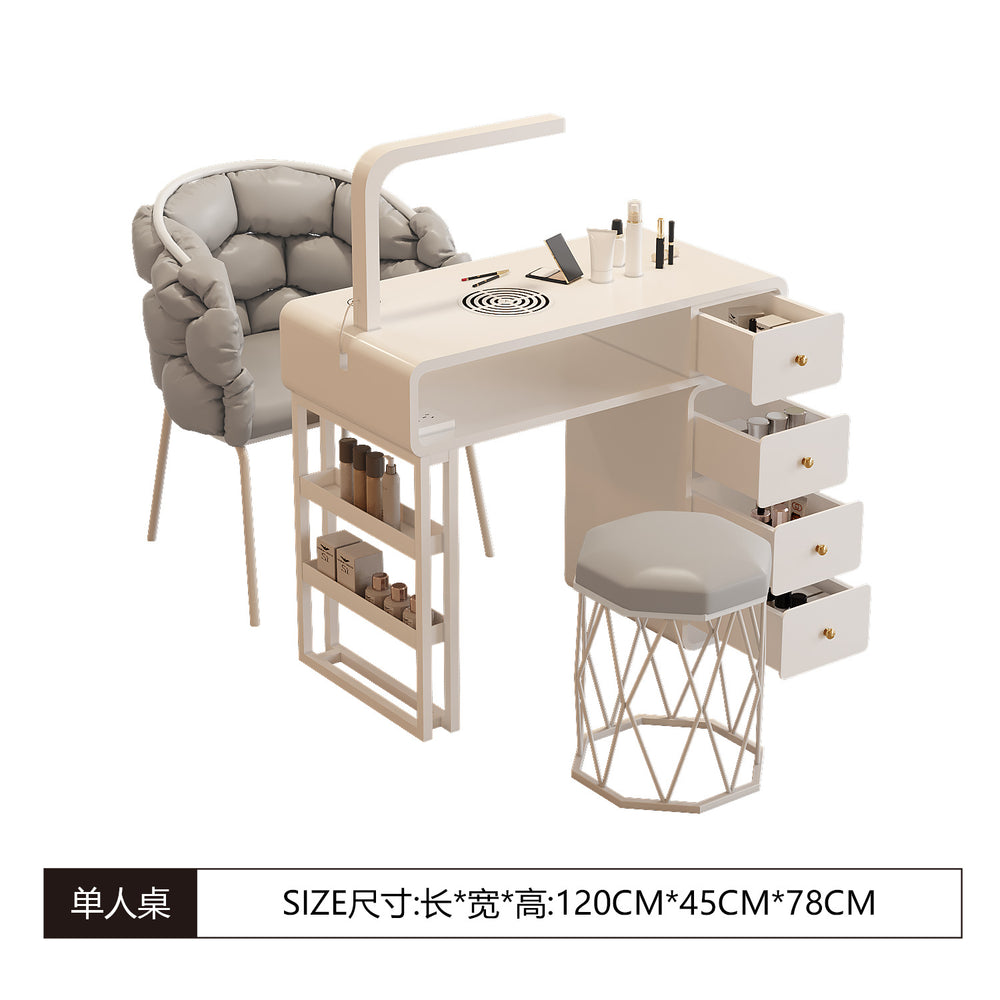Cute popular scandinavian makeup stool bedroom backrest chair light luxury ins style modern minimalist nail salon
