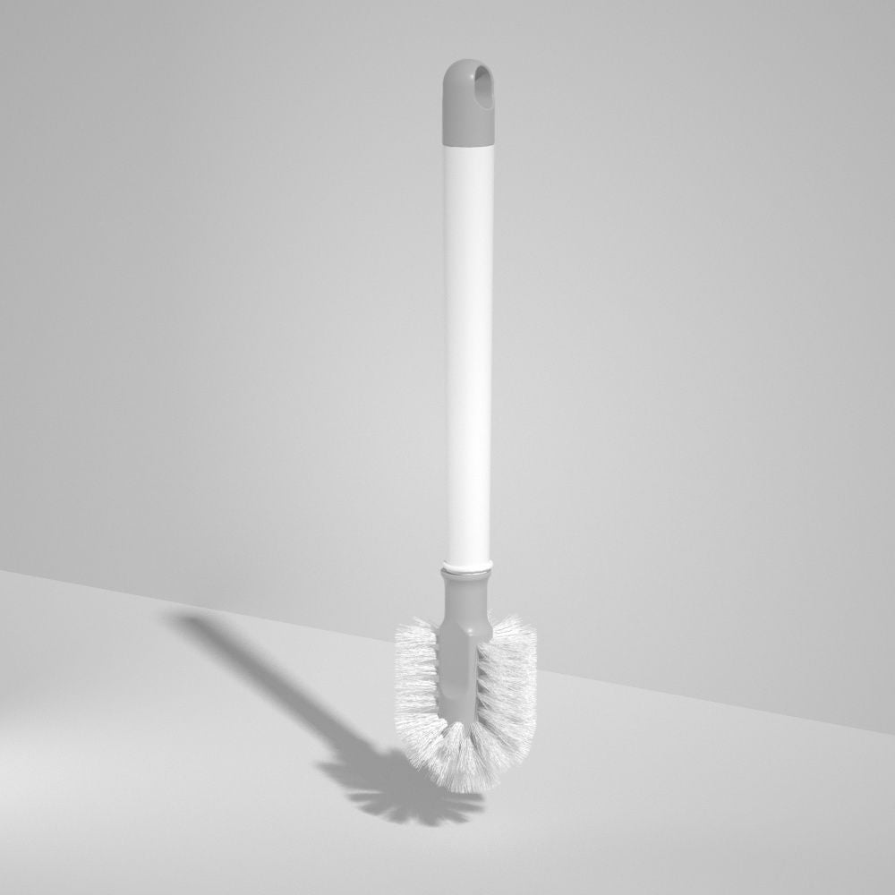 Toilet brush toilet brush placer clean no dead angle round head brush with bottom base toilet brush for home bathroom