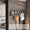 Space aluminum hook, punch-free door back coat hook, wall-mounted fixed wall coat hook, entrance hall coat rack