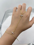 new arrival leaf mitten bracelet bridal jewelry casualclassy sense diamond-encrusted hand chain for women