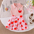 Children's clothing shein cross-border girl suit sleeveless vest + skirt two-piece set