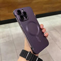 Ultra-thin frameless metallic paint magnetic suction suitable for iphone17pro mobile phone case apple 15 lens film protective cover