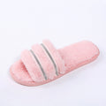 Amazon export one-character plush home cotton slippers women's autumn and winter new fashion outwear fur slippers wholesale
