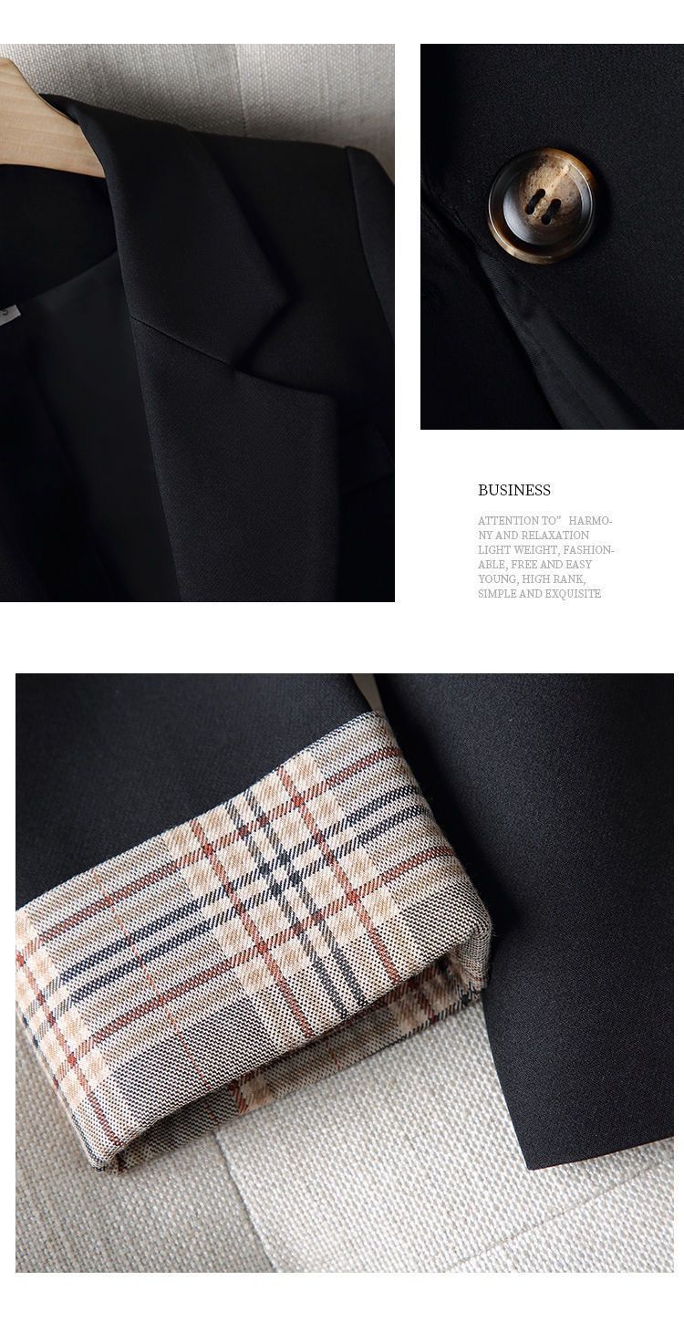 cross-border e-commerce women's outerwear: designer, niche, casual blazer - petite-friendly, slim-fit blazer top