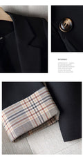 cross-border e-commerce women's outerwear: designer, niche, casual blazer - petite-friendly, slim-fit blazer top