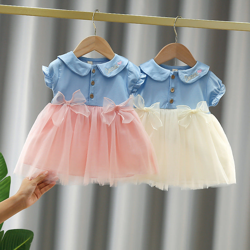Girls' summer dress  new style baby girl summer trendy dress toddler chic korean style princess dress