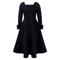 D451 party dress independent station winter elegant elegance fur decoration large skirt dress african dress