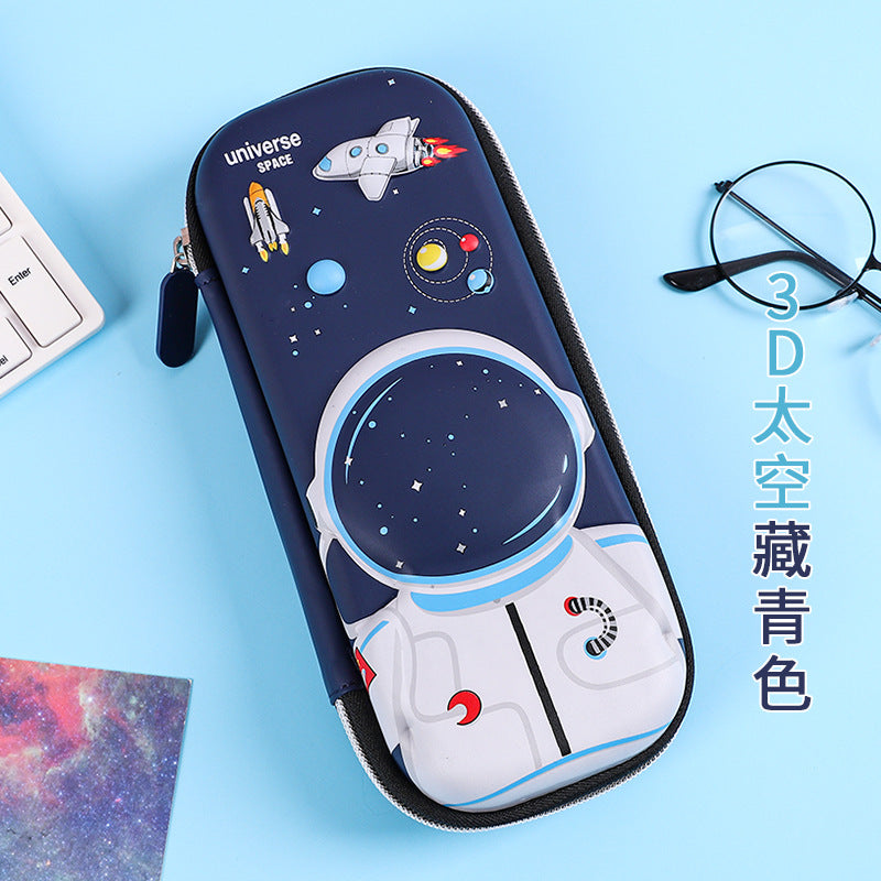 EVA pencil bag custom cartoon double-layer 3D three-dimensional multi-functional primary and secondary school student stationery box large-capacity pencil bag wholesale