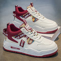 High-top men's shoes 2026 spring new arrival breathable easiest for matchcasual sneakers leather sports heightening small white student trendy shoes