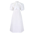 summer new european and american cross-border short-sleeve tie-up bowknot puffy ball gown european and american dress
