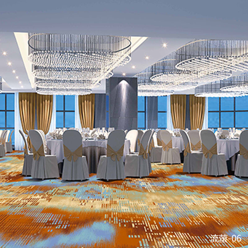 Professionally customized star-rated hotel carpet, banquet hall large area full coverage, reception conference hall wool nylon b1 carpet