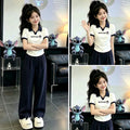 Girls' summer polo outfit - new  collection: korean style, preppy, cute two-piece set for girls (sizes for mid-to-large children)