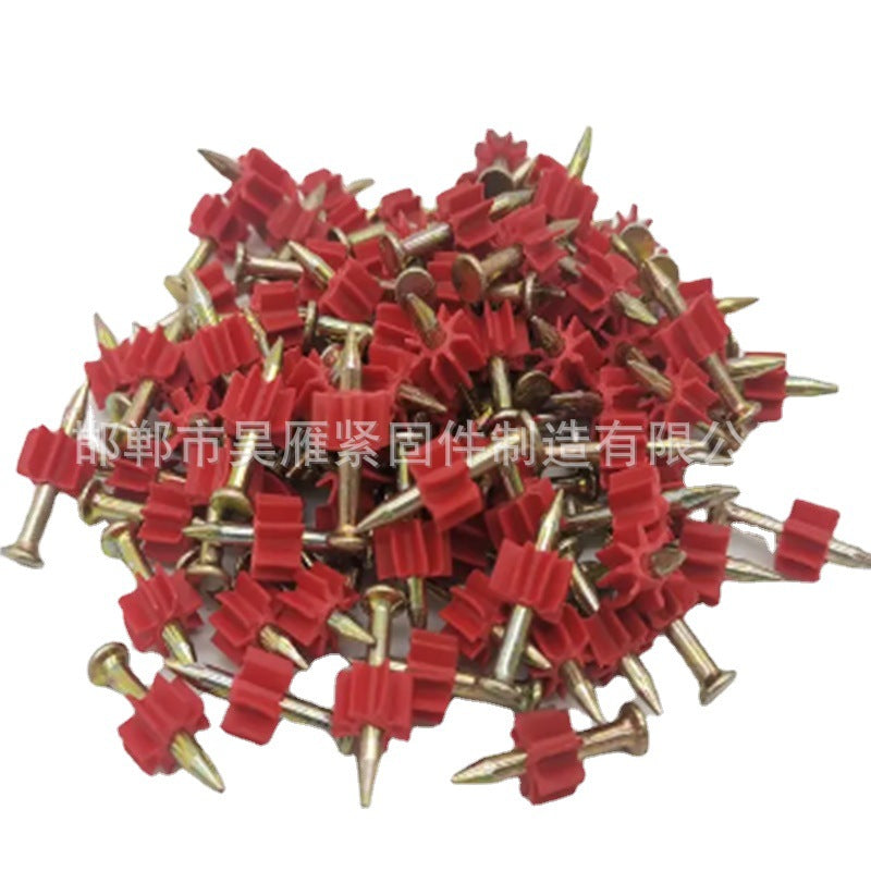 Spot nail shooting photo frame hanging picture nails, air conditioner installation nail shooting, high-strength cement nails with pads, pneumatic gun nails