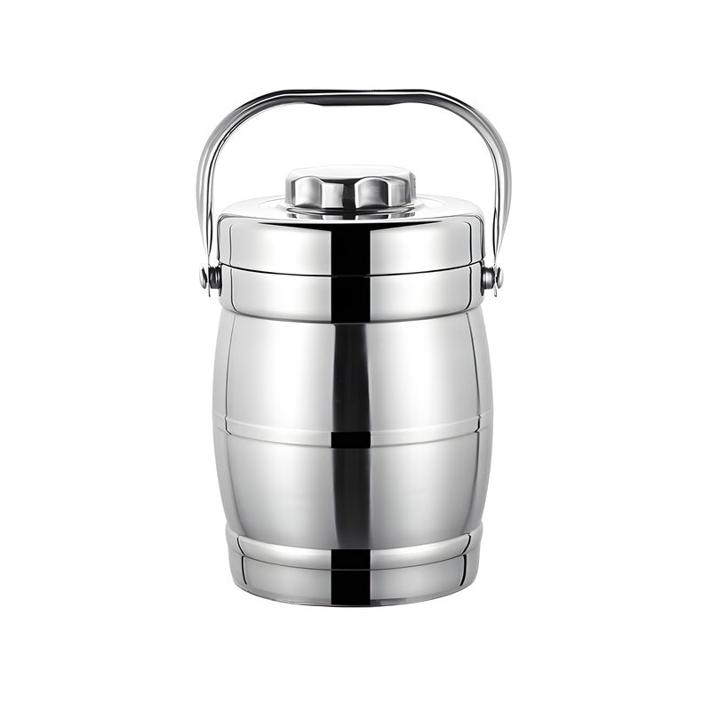 Stainless steel vacuum insulated lunch box - large capacity, portable, multi-compartment, student bento box, insulated food container