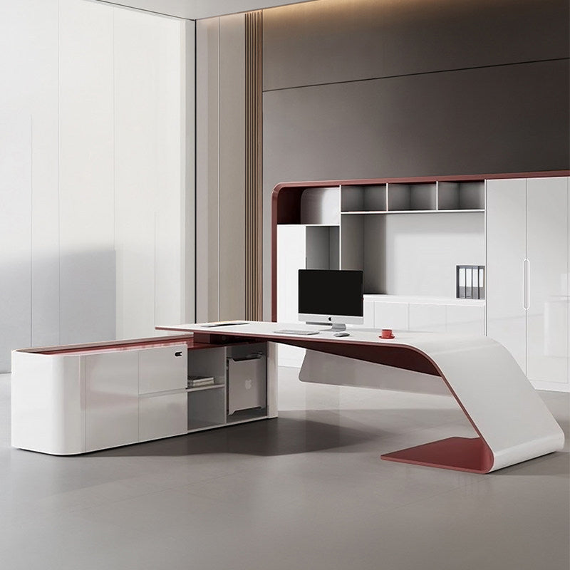 Saint li paint boss table fashion president table casual modern elegant executive table and chair combination light luxury office desk and chair