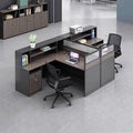 Saint li office desk and chair set - employee office workstation, desk with card seat, financial partition desk