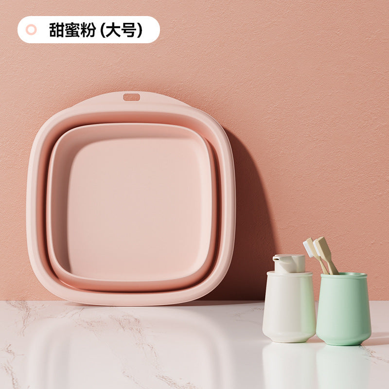 Collapsible wash basin - portable travel, student dorm, home use, maternity, baby laundry, large foot soak basin