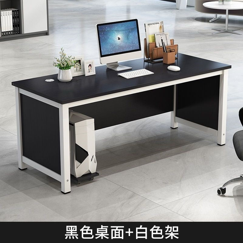 Here are a few options, depending on the specific nuance you want to convey:  **option 1 (focus on simplicity and practicality):**  "modern minimalist manager's desk - executive office desk, long desk, budget-friendly computer desk"  **option 2 (more desc