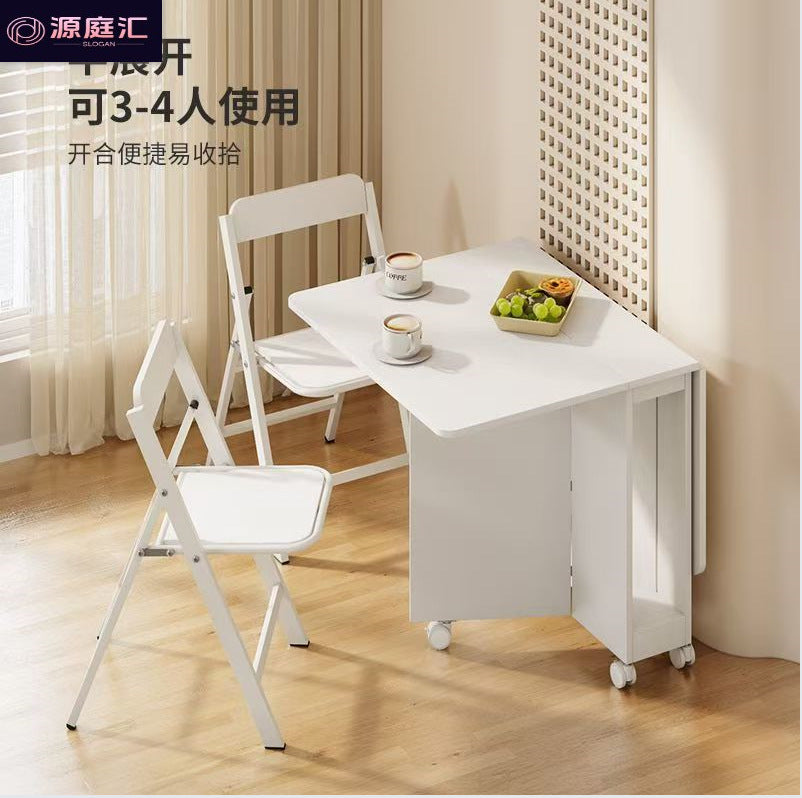 Folding table small apartment for home simple storage dining table dining table multi-functional movable dining table foldable dining table
