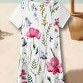 wholesale women's short-sleeved dresses, fashionable women's dresses for spring, summer, and autumn, new cross-border printed designs