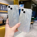 Imd feather yarn suitable for apple 16promax simple anti-fall mobile phone case iphone7p/14 laser silver protective cover