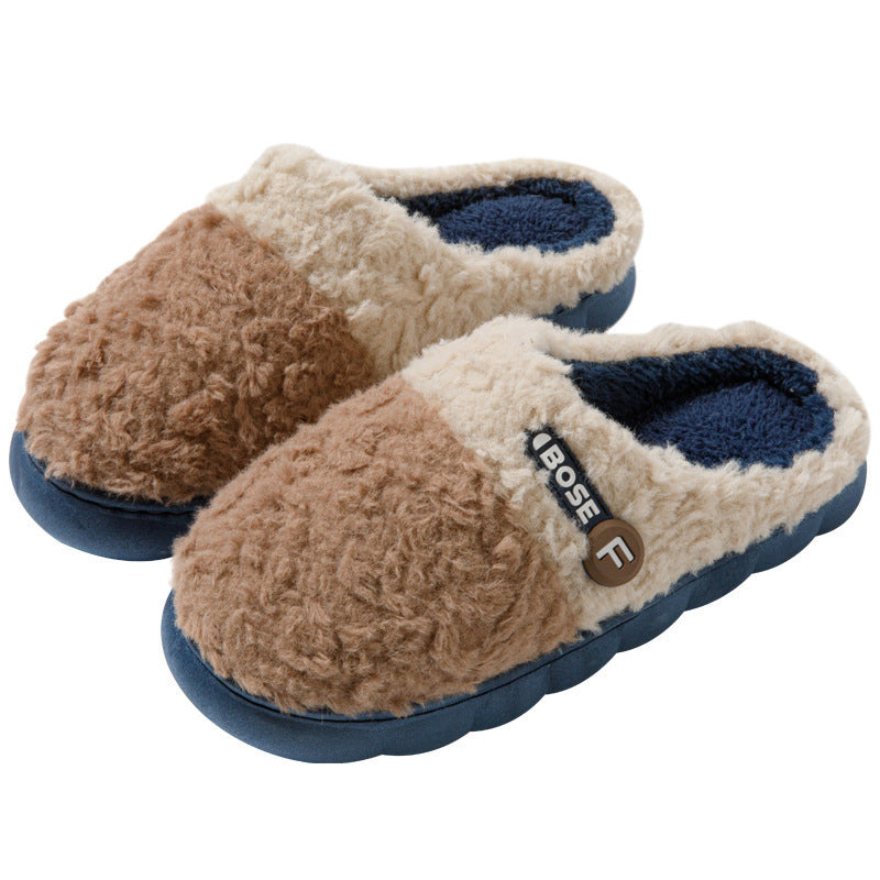 2024 winter new fuzzy slippers - indoor, non-slip, warm, trendy couple's cotton slippers for women - wholesale