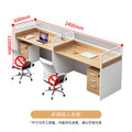 Two people side by side [including cabinet]