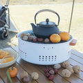 Household oven convenient round oven tea making barbecue multi-function barbecue grill outdoor barbecue charcoal