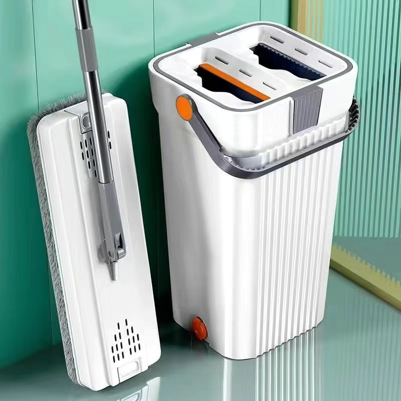 Scratch mop bucket, wet and dry, hand-washable flat mop, for home lazy mop, handy gadget, one mop