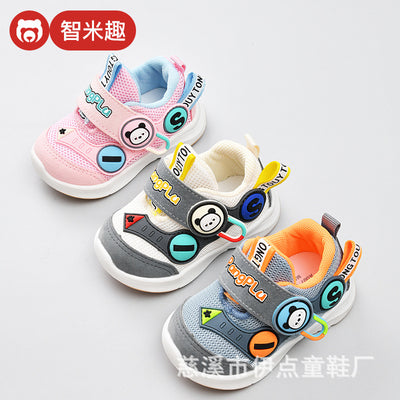 Kids' spring/autumn  collection: girls' breathable soft-soled baby shoes, boys' athletic shoes, and first walker shoes