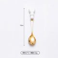 Sweetheart handle dessert fork spoon - girly, precise afternoon tea spoon, high-temperature resistant, thickened ceramic handle fruit fork