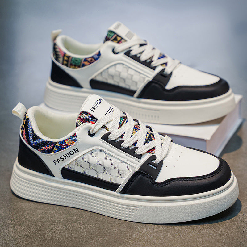 Men's shoes 2026 new spring fashion versatile men's casual white sneakers soft sole athletic breathable student trendy shoes