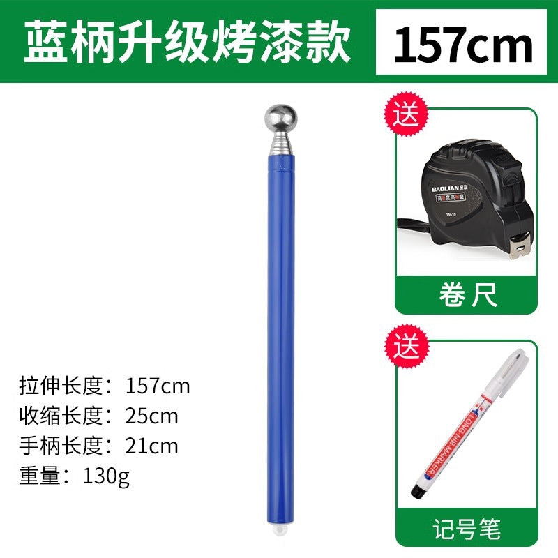 Empty drum hammer inspection tool thickened thickened telescopic professional acceptance suit knocking tile empty drum detection hammer inspection rod