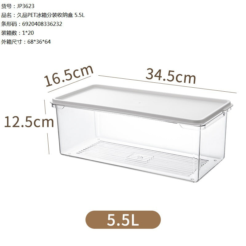 Food grade food frozen storage crisper refrigerator scene with lid transparent sealed storage box  new product