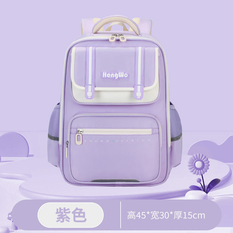 Kids' backpack - ultra-lightweight, pressure-reducing, spine-supporting, lightweight backpack for grades 1-6, korean style, boys and girls, anti-hunchback design