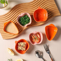 Creative ceramic dishes - novel vegetable-shaped small plates - household vinegar dishes, hot pot dipping dishes, restaurant seasoning dishes
