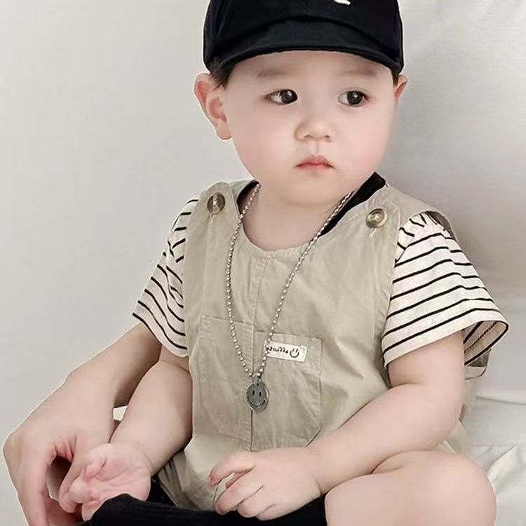 Summer new arrivals: baby & toddler striped outfit set - summer clothes, overalls, two-piece set, romper, and loungewear