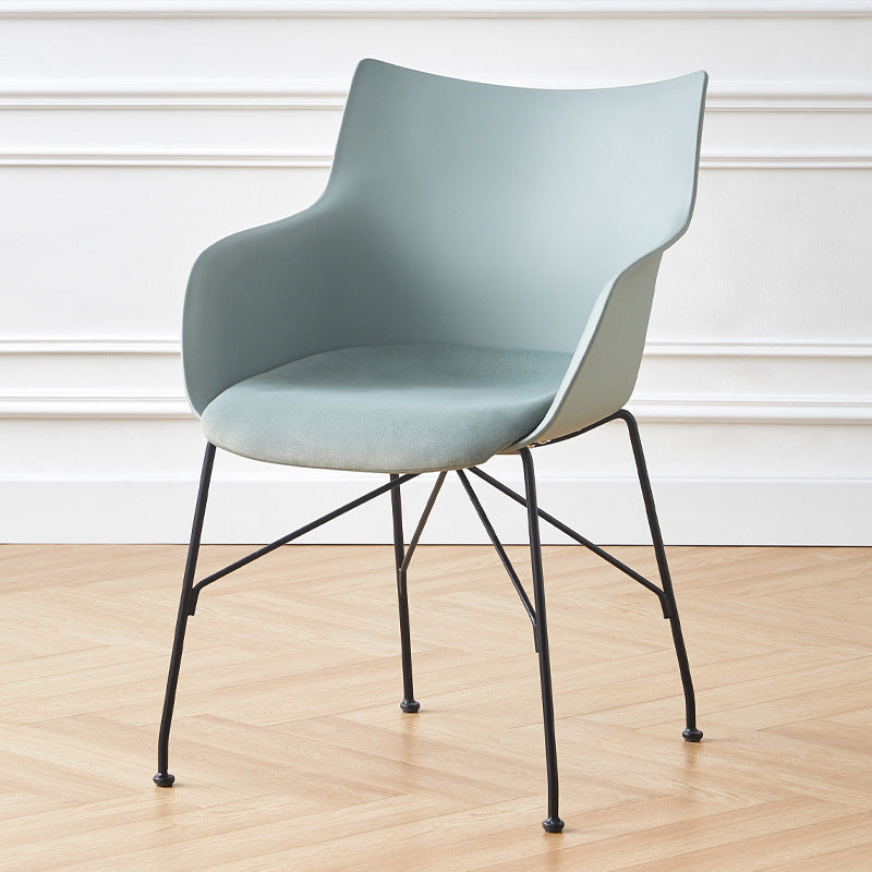 Business plastic chair computer chair reception negotiation chair restaurant stool thickened backrest chair office chair swivel chair for extended sitting
