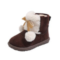 Kidsfleece-linedthickened snow boots girl autumn winterfashionkids shoes new arrivalheattech fur birkenstock cotton shoes