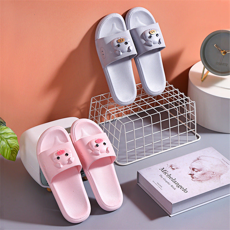 2023 new cartoon bathroom slippers for men, home bath non-slip slippers, couple's slippers for women, thick sole