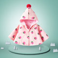 Cape girlautum outer shawl baby cape hooded cartoon windproof outweark-style children's clothing fleece