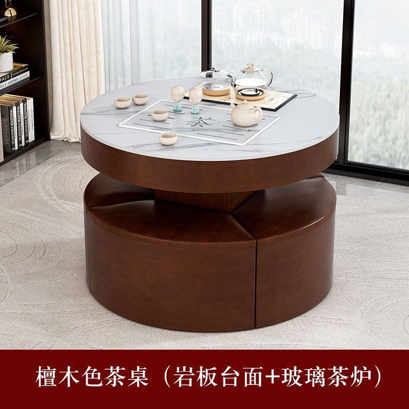 Rock slab kung fu coffee table small apartment for home fire stone tea table intelligent fully automatic small all-in-one tea table and chair combination