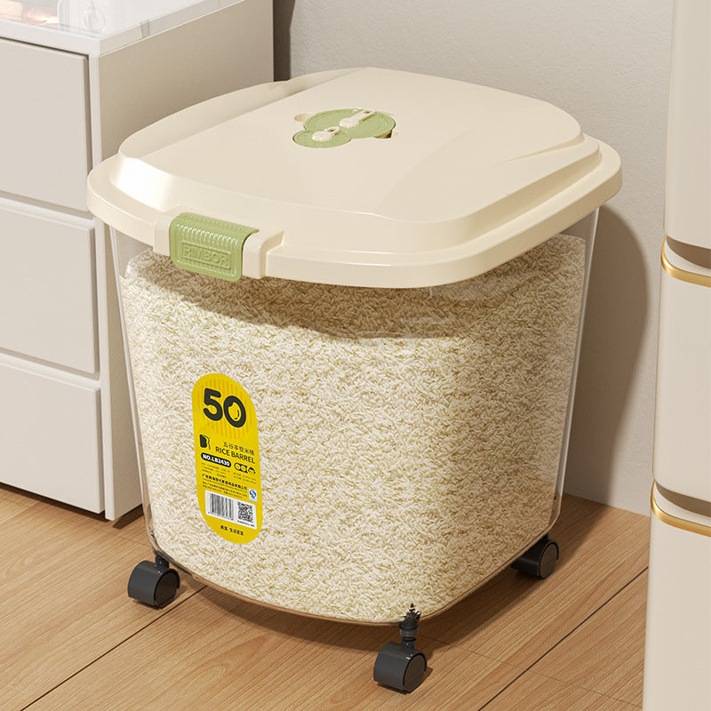 Grains Storage Sealed Box Food Grade Rice Noodle Storage Container Insect-proof and Moisture-proof 10kg High-end Household Rice Bucket