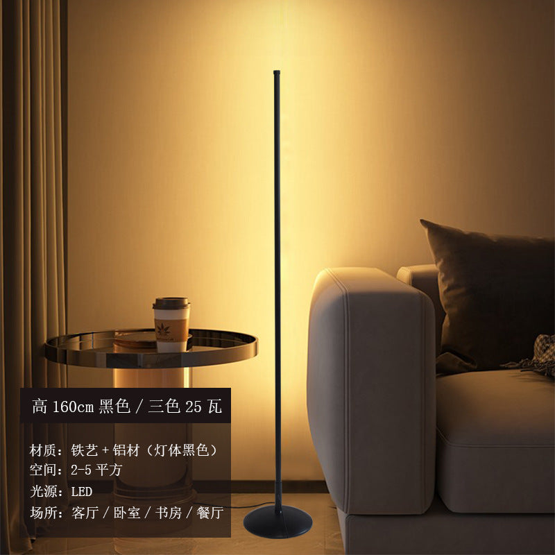 Floor lamp inscasual scandinavian led living room bedroom vertical bedside lamp corner floor lamp remote control atmosphere lamp