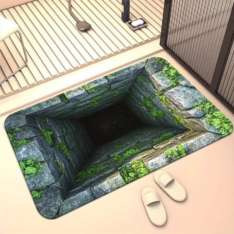 3d visual trap floor mat bathroom absorbent mat non-slip foot mat entrance door mat entrance door mat
