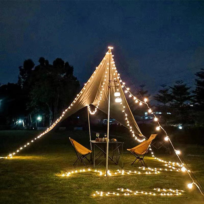 10 meters 80 lights camping atmosphere light string USB outdoor tent canopy decoration dragon ball small ball light strip wholesale