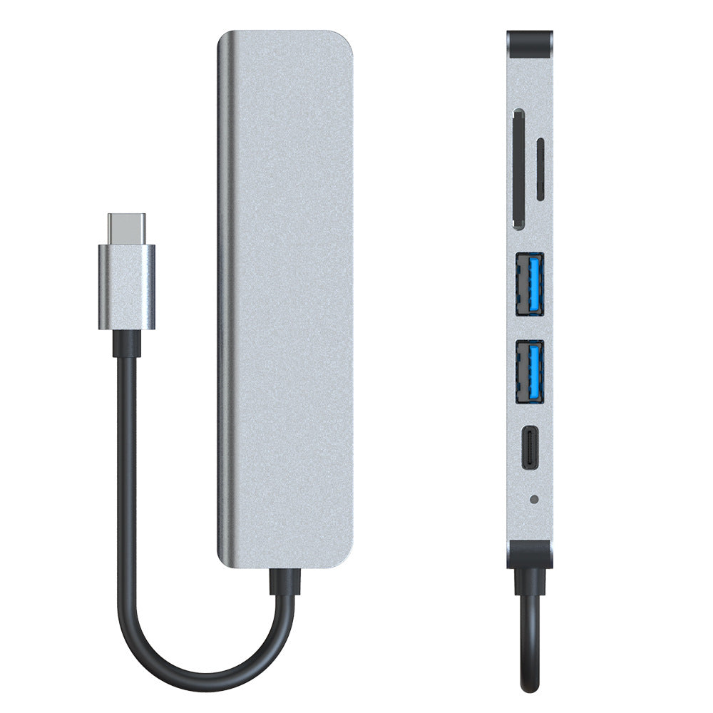 Usbhub docking station is suitable for macbook apple notebook six-in-one docking station type-c