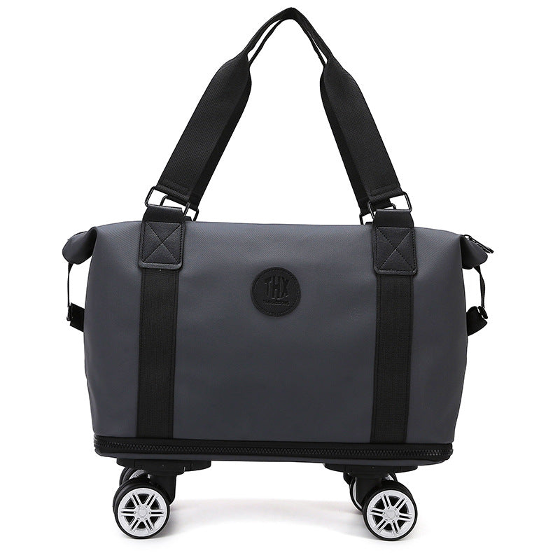 Multifunctional universal wheel travel bag women dry and wet separation fashionable large-capacity luggage bag expandable moving storage bag