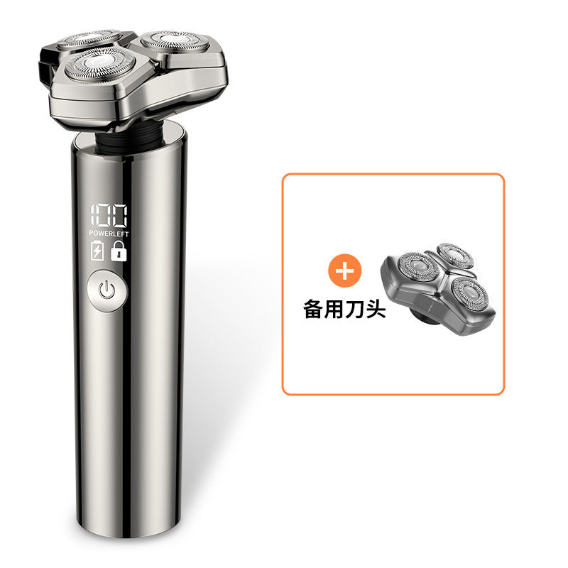 Electric shaver - anti-pinch, washable, digital display, multi-function, magnetic floating triple blade razor with digital display